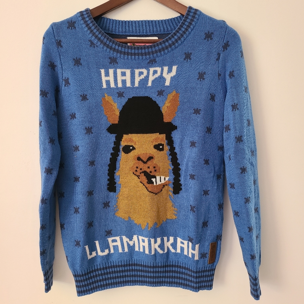 Tipsy Elves Llama Holiday Sweater Humor Funny